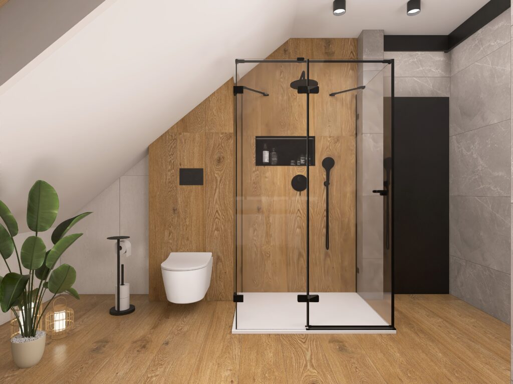 prysznic, bali, domowe spa, gres drewnopodobny, ragno ceramiche, płytki kamienne, minimalizm,