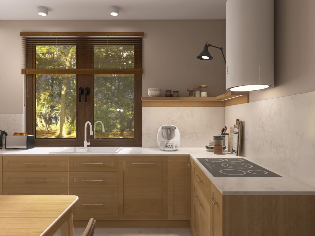 kuchnia japandi beż krem soft minimalism ikea forsbacka