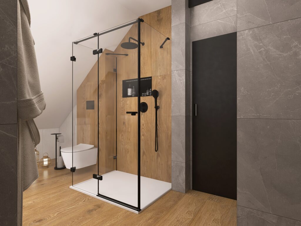 prysznic, bali, domowe spa, gres drewnopodobny, ragno ceramiche, płytki kamienne, minimalizm,
