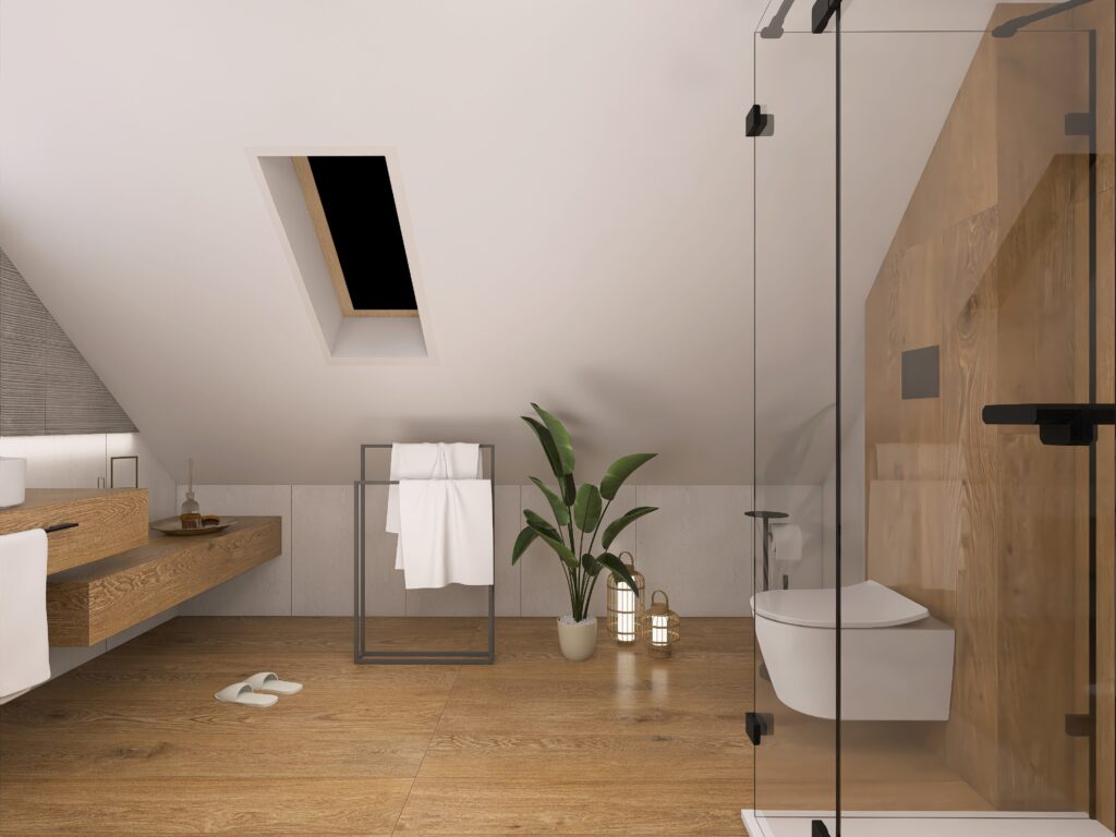 prysznic, bali, domowe spa, gres drewnopodobny, ragno ceramiche, płytki kamienne, minimalizm,